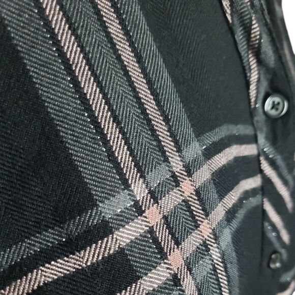 Rails Hunter Western Glam Metallic Line Plaid Shirt ~$158 - Picture 7 of 11